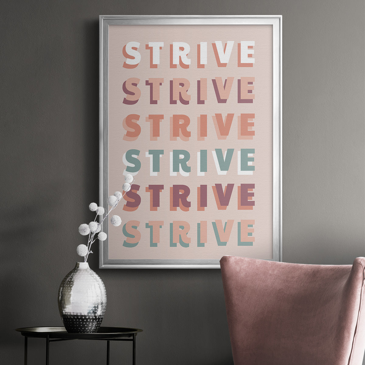 Strive - Modern Framed Canvas Print