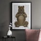 Bear and Hand Heart - Modern Framed Canvas Print