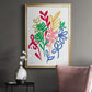 Bold Brushstroke Blooms II - Modern Framed Canvas Print
