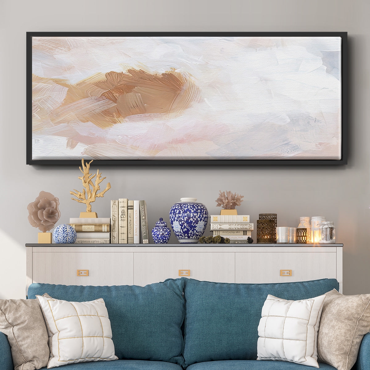 Dusk Clouds I - Floater Framed Canvas Print