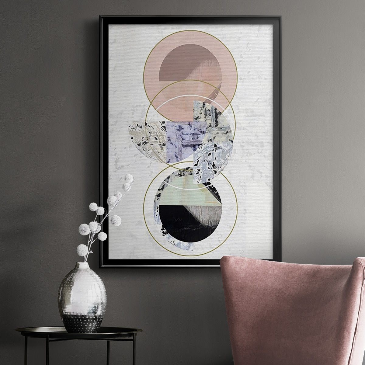 Inner Circles I - Modern Framed Canvas Print