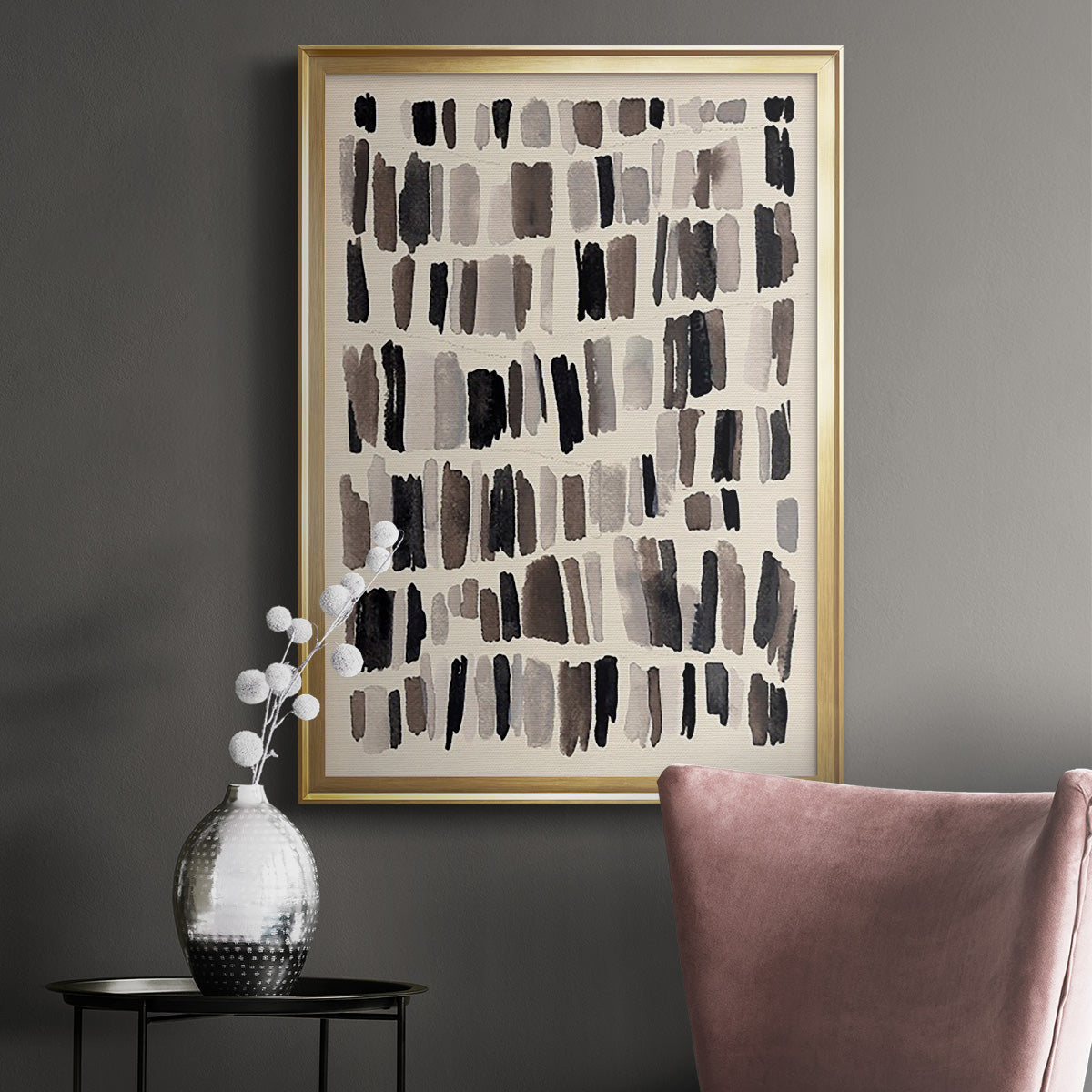 Chalk and Flint II - Modern Framed Canvas Print