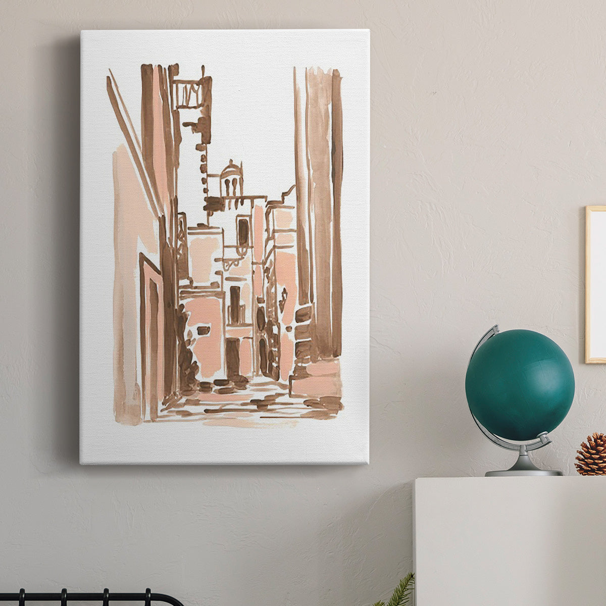 Blush Architecture Study II - Canvas Art Print