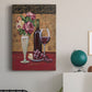 Vintage Flowers and Wine I Premium Gallery Wrapped Canvas - Ready to Hang