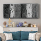 Printed Brushed Nickel Abstract I - Floater Framed Canvas Print