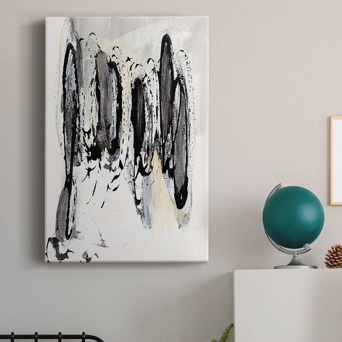 Grey Scribbles I Premium Gallery Wrapped Canvas - Ready to Hang