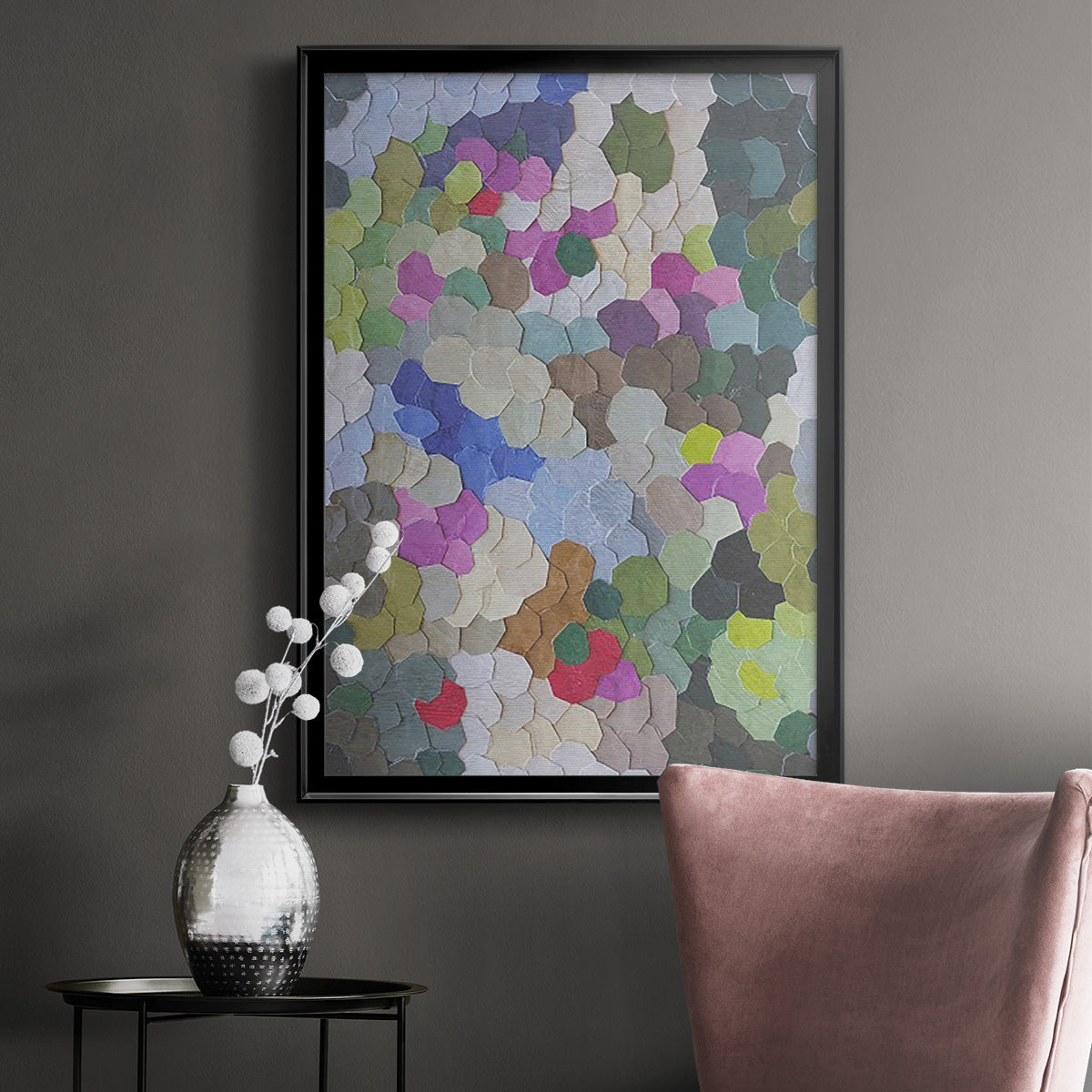 Monaco Hill Garden - Modern Framed Canvas Print