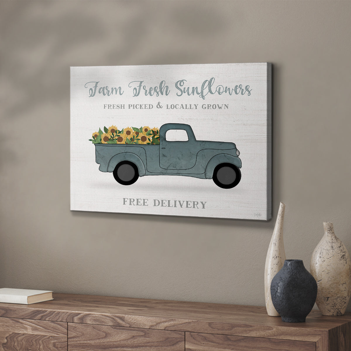 Farmers Market Truck - Canvas Art Print