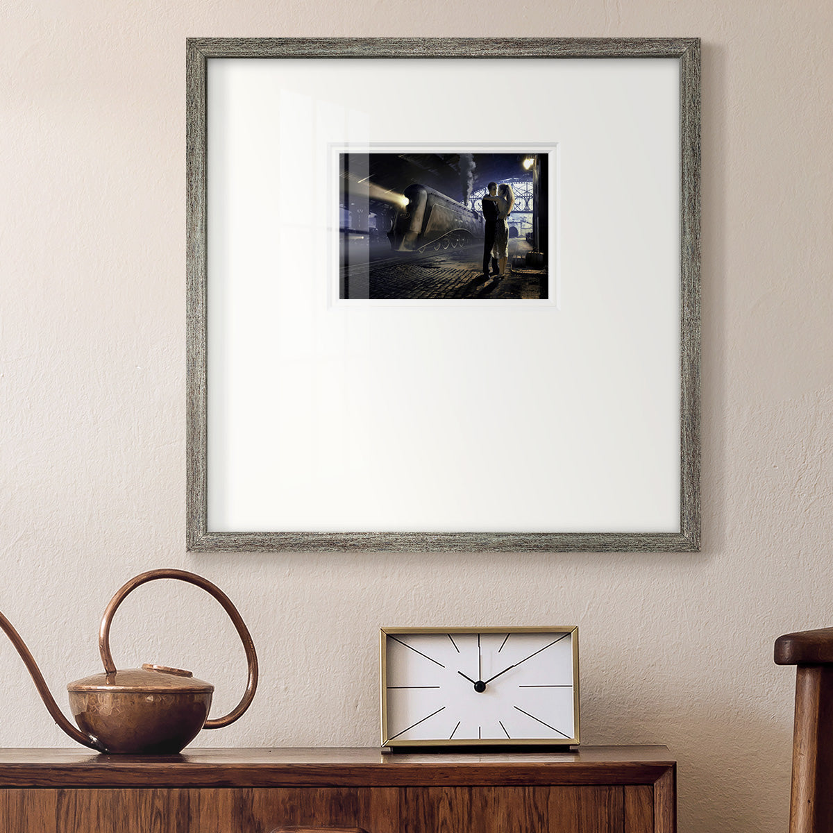 Train Depot Premium Framed Print Double Matboard