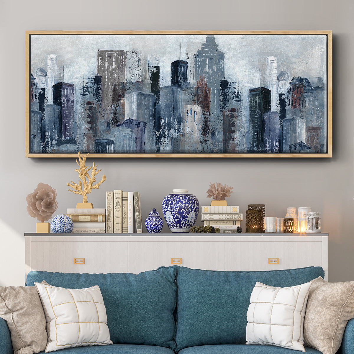 City Mood - Floater Framed Canvas Print