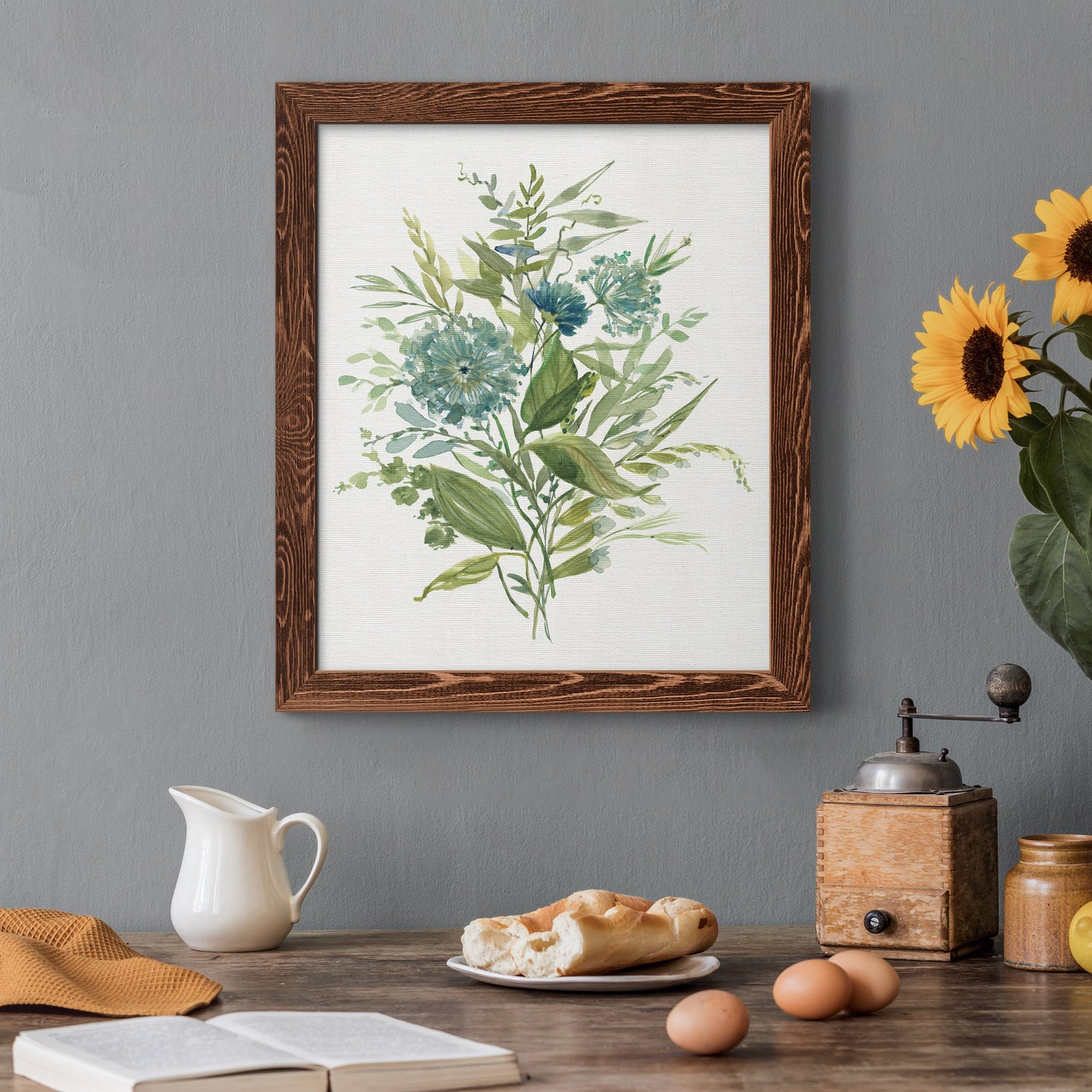 Greenery II - Premium Canvas Framed in Barnwood - Ready to Hang