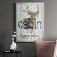 Happy Place Cabin - Modern Framed Canvas Print