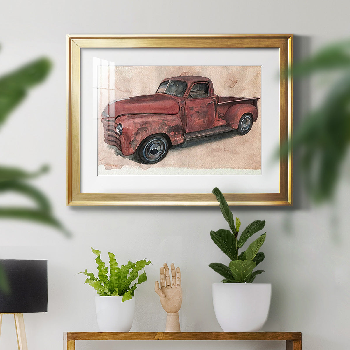 Antique Pickup I Premium Framed Print - Ready to Hang