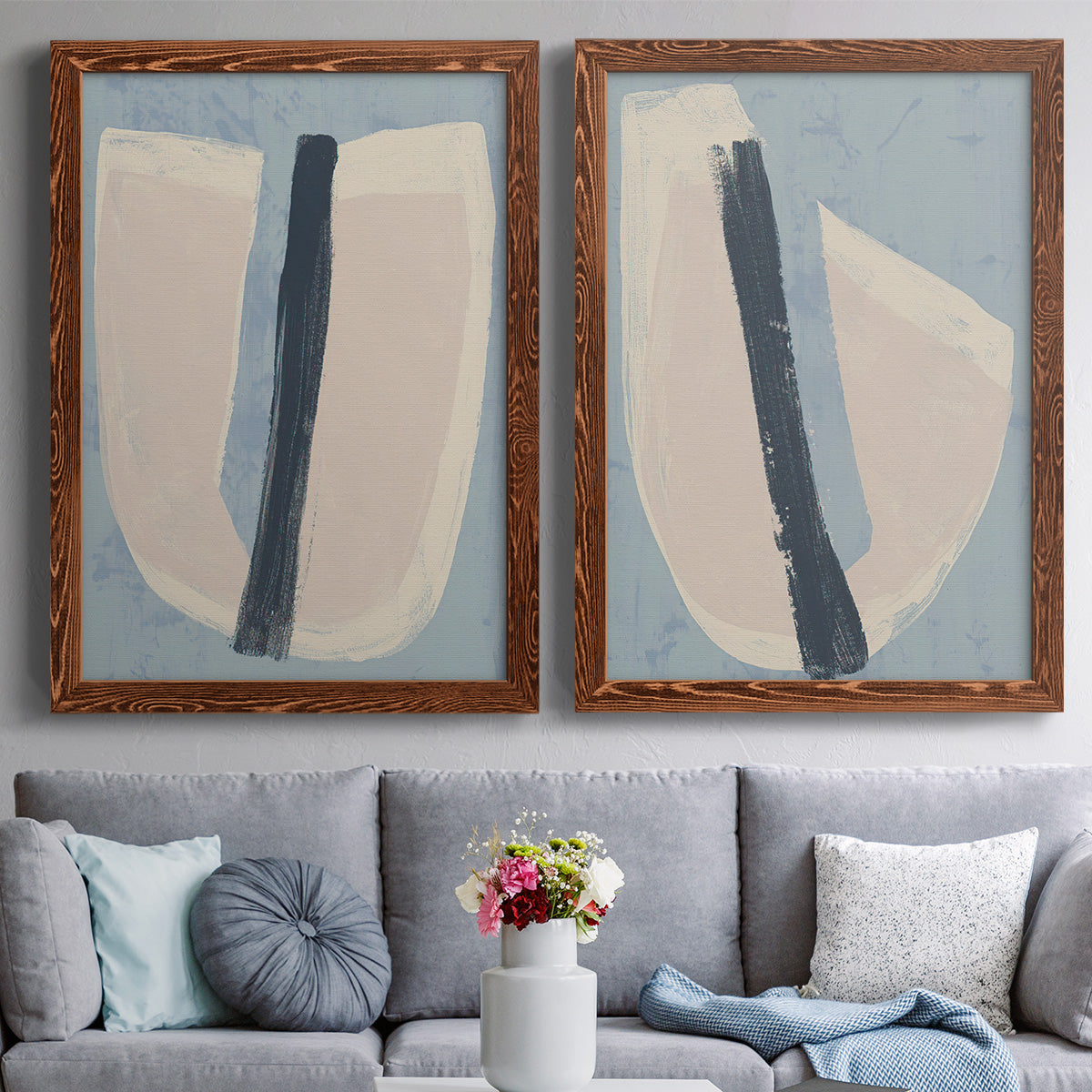 Paper Slice I - Premium Framed Canvas 2 Piece Set - Ready to Hang