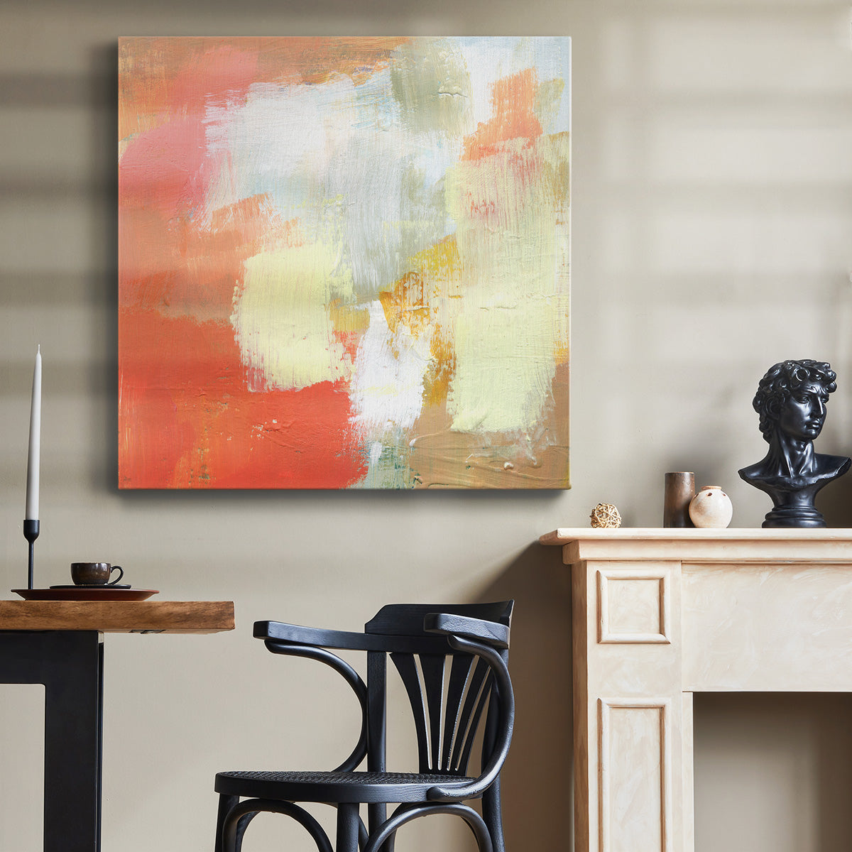 Yellow and Blush IV - Canvas Art Print