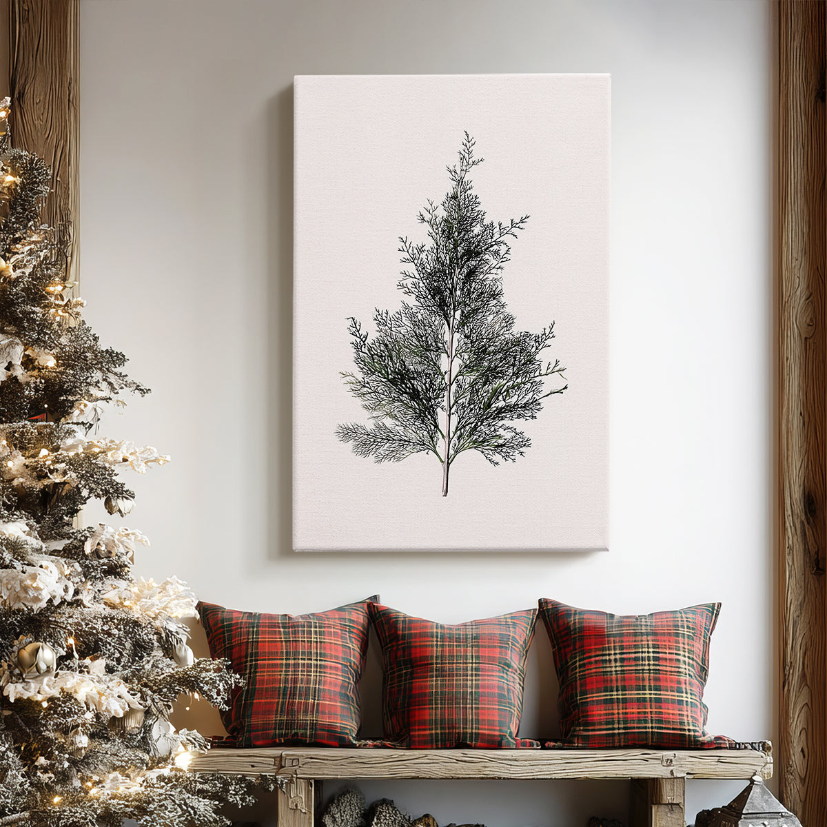 Frostlit Lantern Chapel - Canvas Art Print