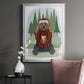 Lumberjack Bear Latte - Modern Framed Canvas Print