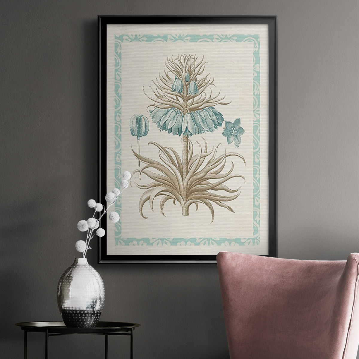 Willow Blue Besler II - Modern Framed Canvas Print