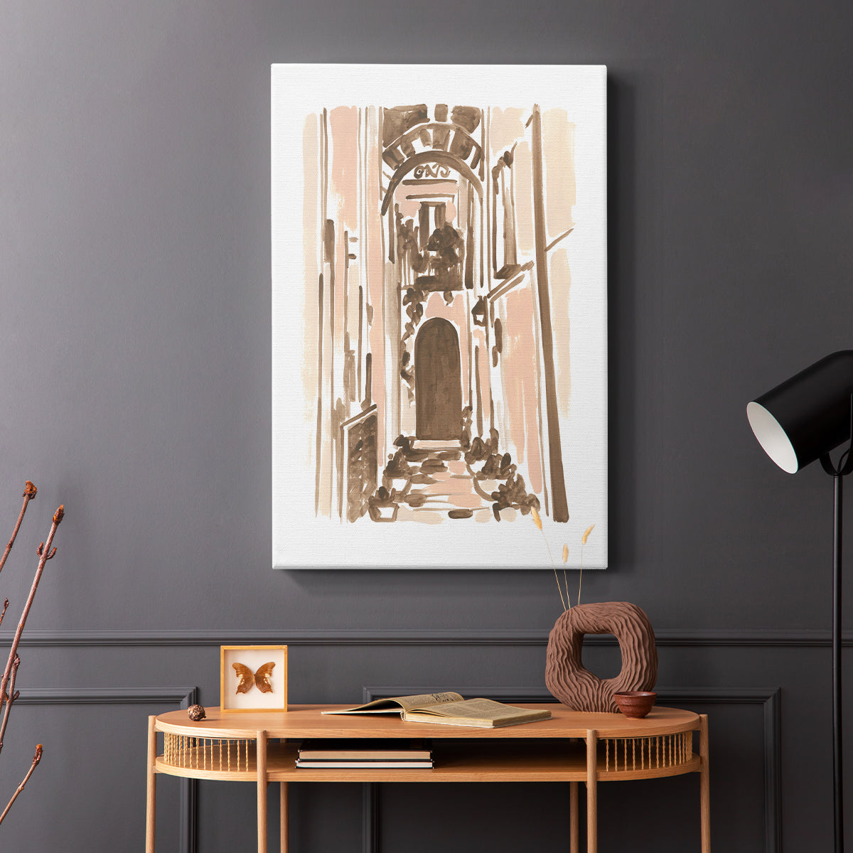 Blush Architecture Study IV - Canvas Art Print