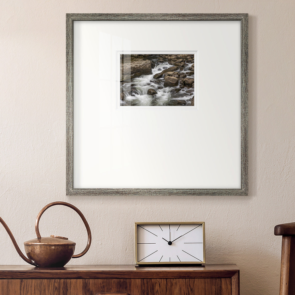 Rushing Calm- Premium Framed Print Double Matboard