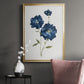 Blue Mums - Modern Framed Canvas Print