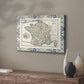 Bordered Map of France - Canvas Art Print