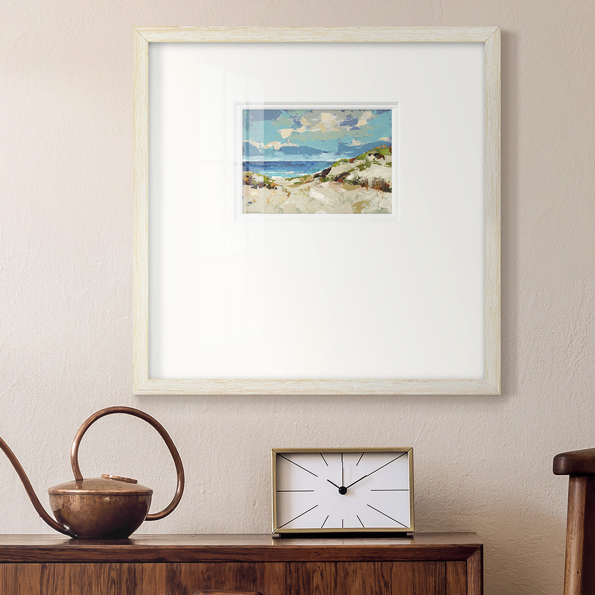 Dunes I- Premium Framed Print Double Matboard