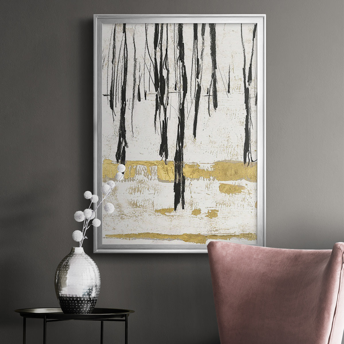 Gilded Winter II - Modern Framed Canvas Print