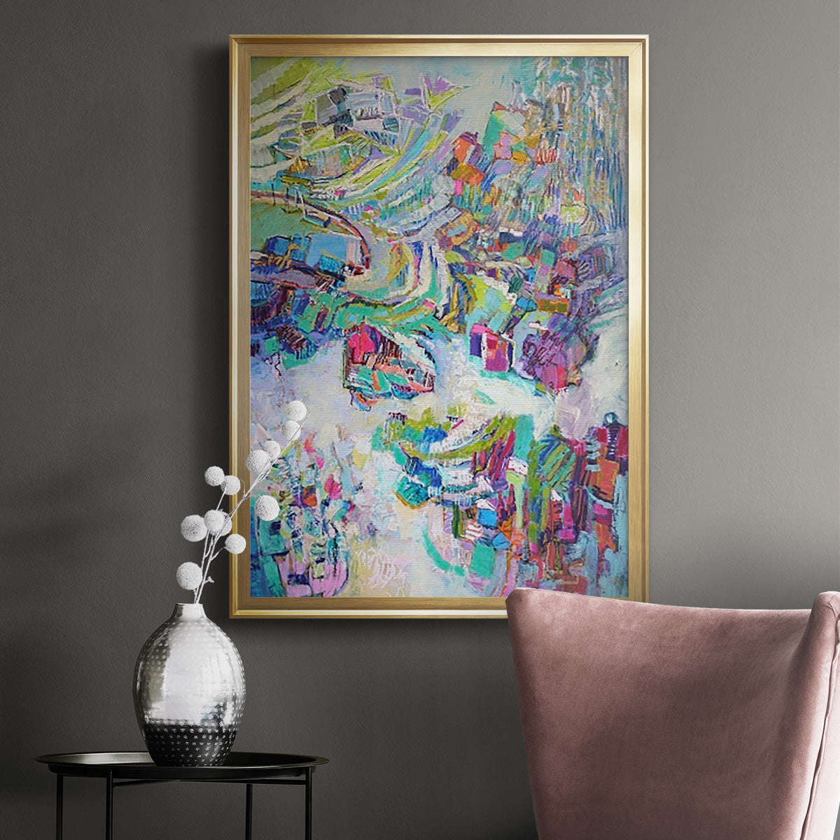 Gathering up the Goddess II - Modern Framed Canvas Print