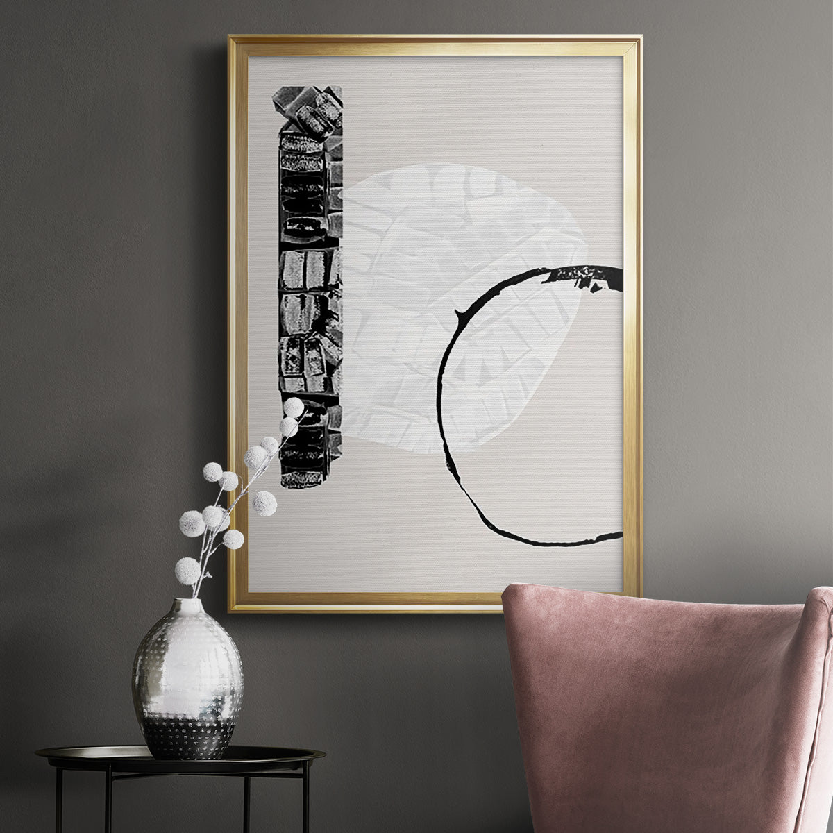 Zen Shapes I - Modern Framed Canvas Print