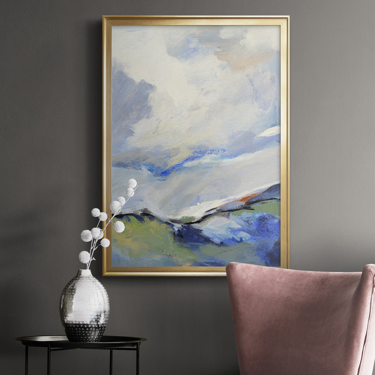 Around The Clouds III - Modern Framed Canvas Print