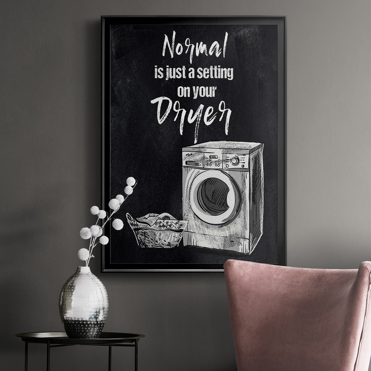 Normal Is Just A Setting - Modern Framed Canvas Print