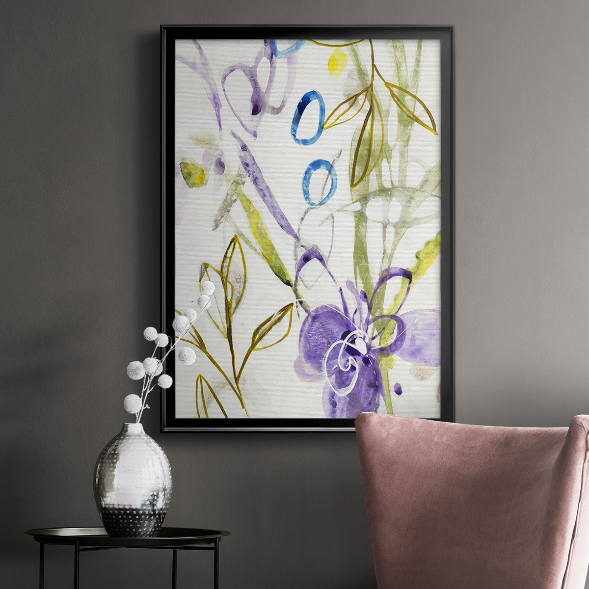 On A Whim II - Modern Framed Canvas Print