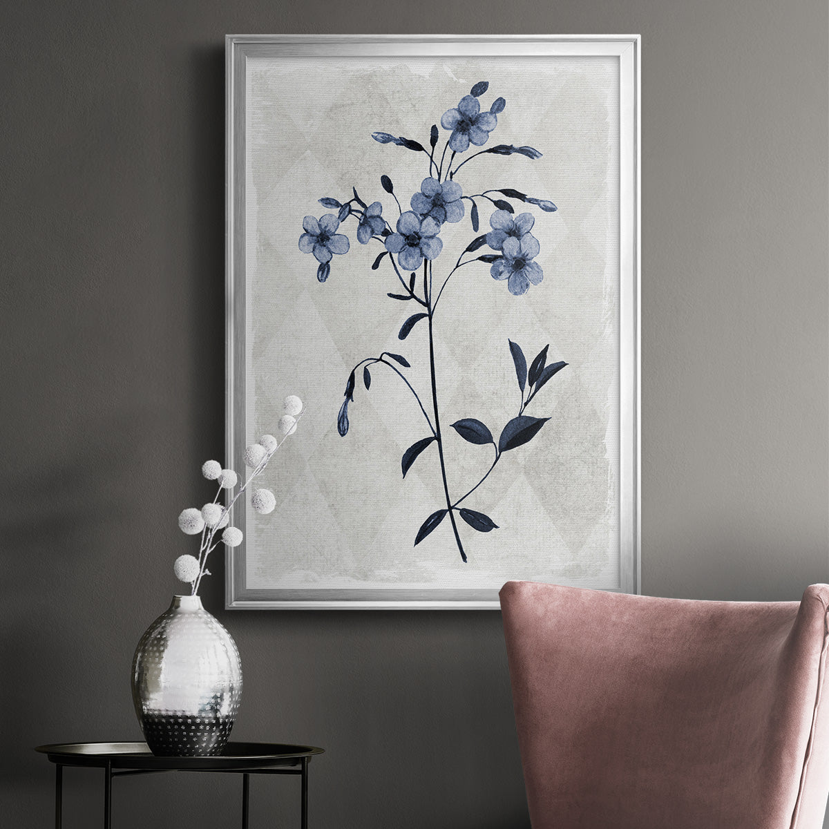 Harlequin Botanical III - Modern Framed Canvas Print