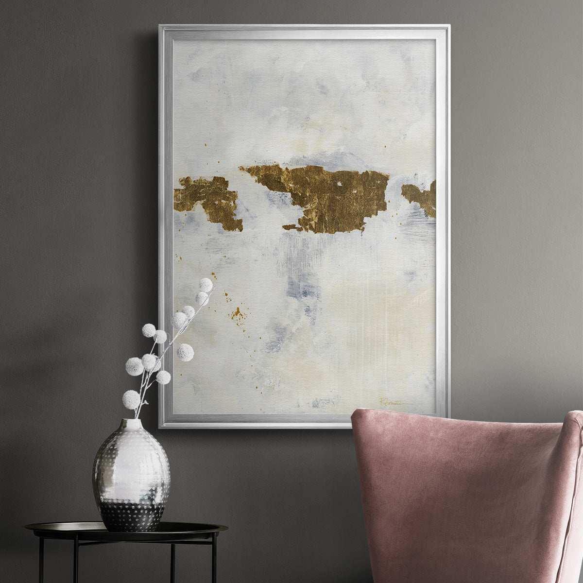 Mixed Messages II - Modern Framed Canvas Print