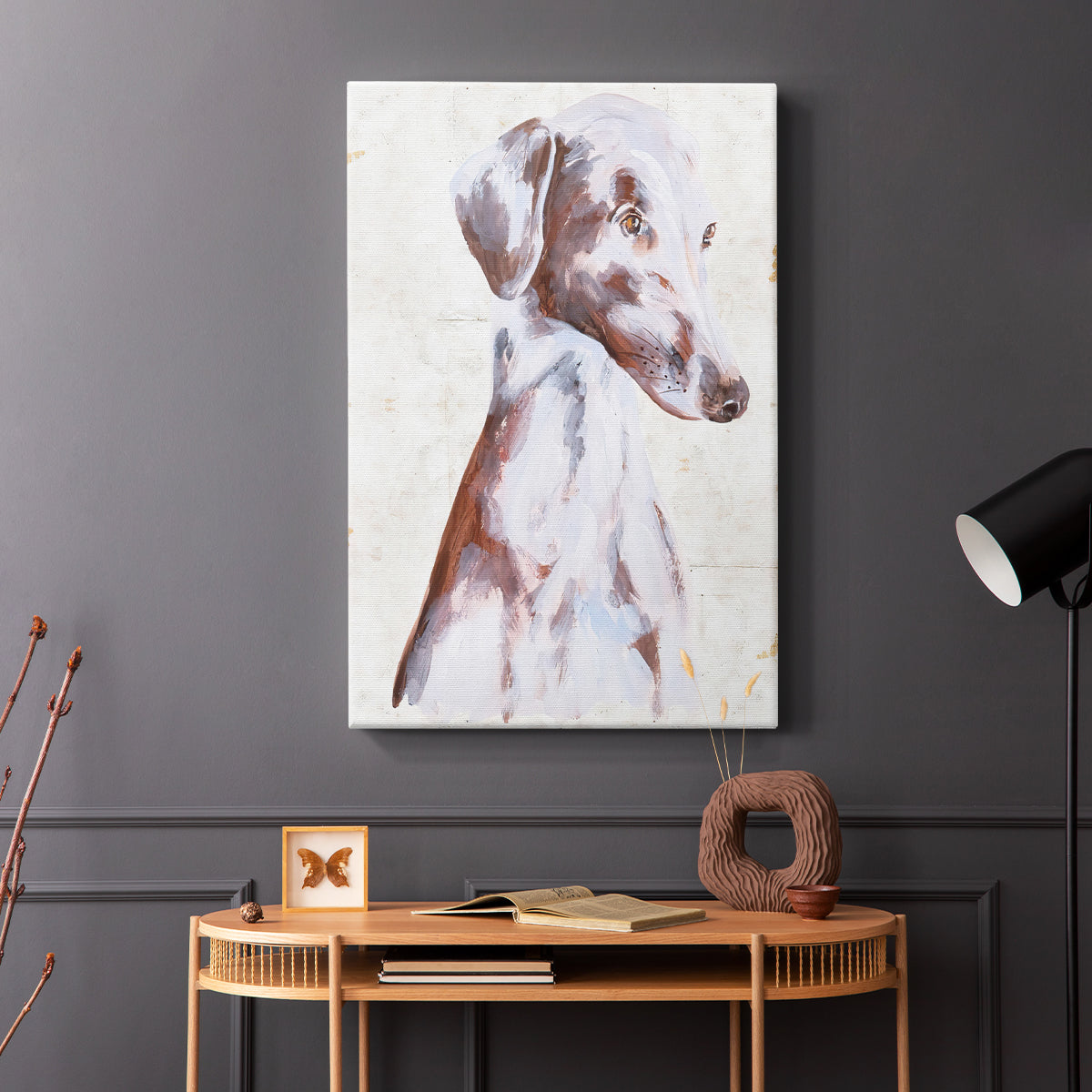 Sitting Dog II - Canvas Art Print