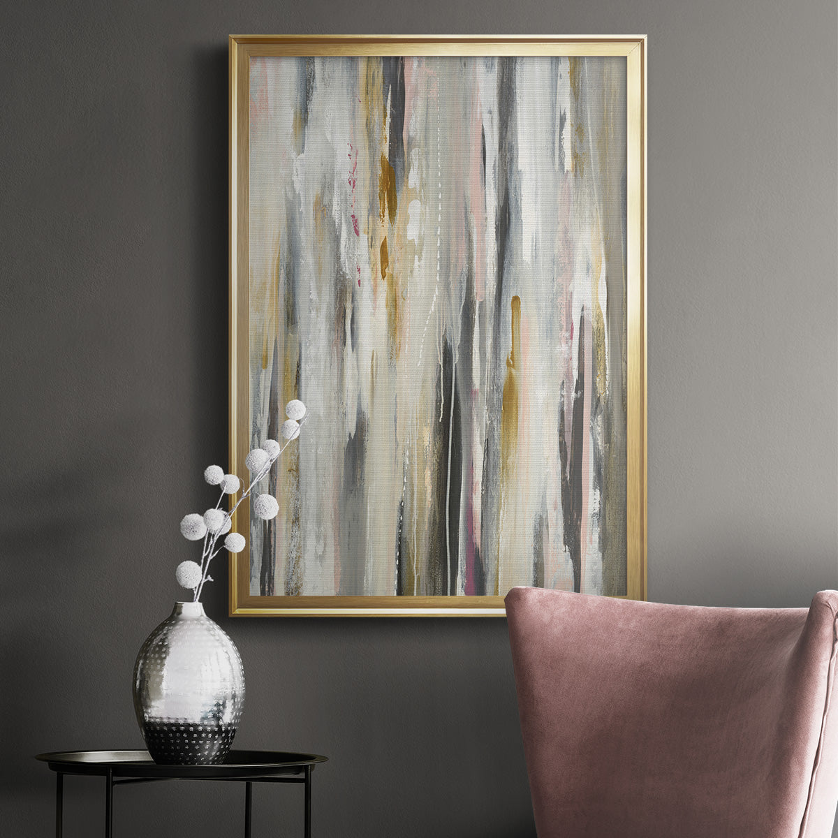 Color Ripple - Modern Framed Canvas Print