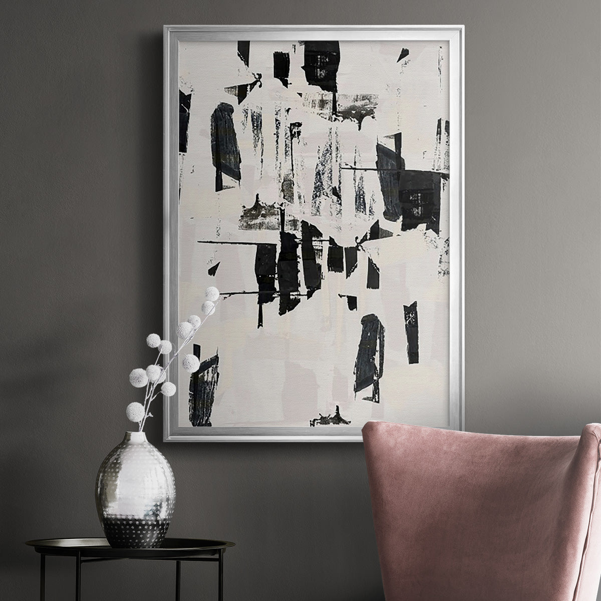 Tiles & Texture Abstract Angles VI - Modern Framed Canvas Print