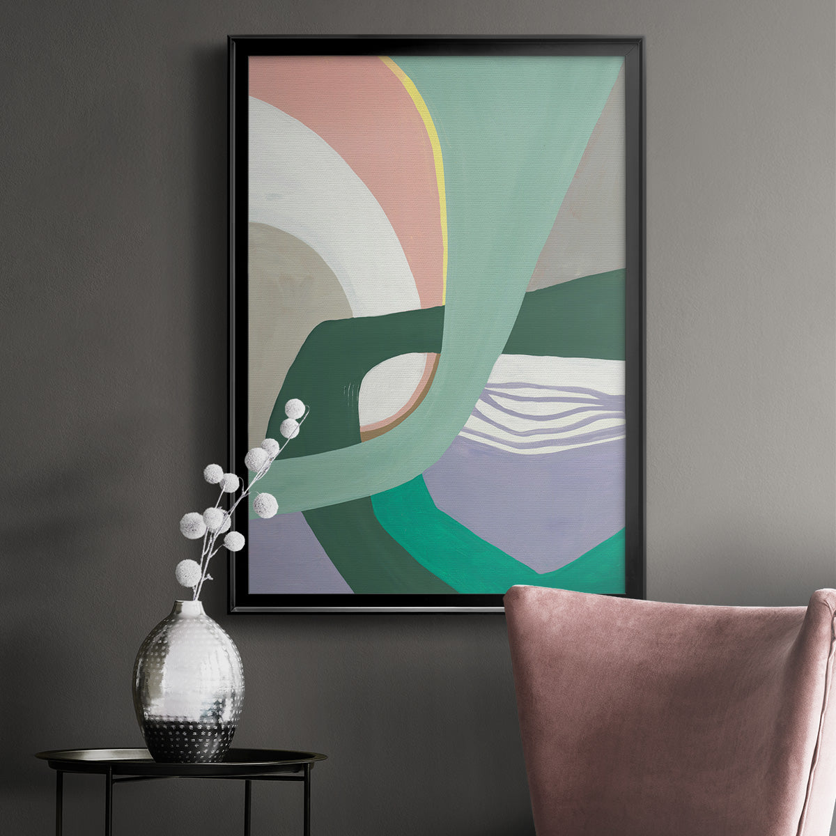 Merge Left - Modern Framed Canvas Print