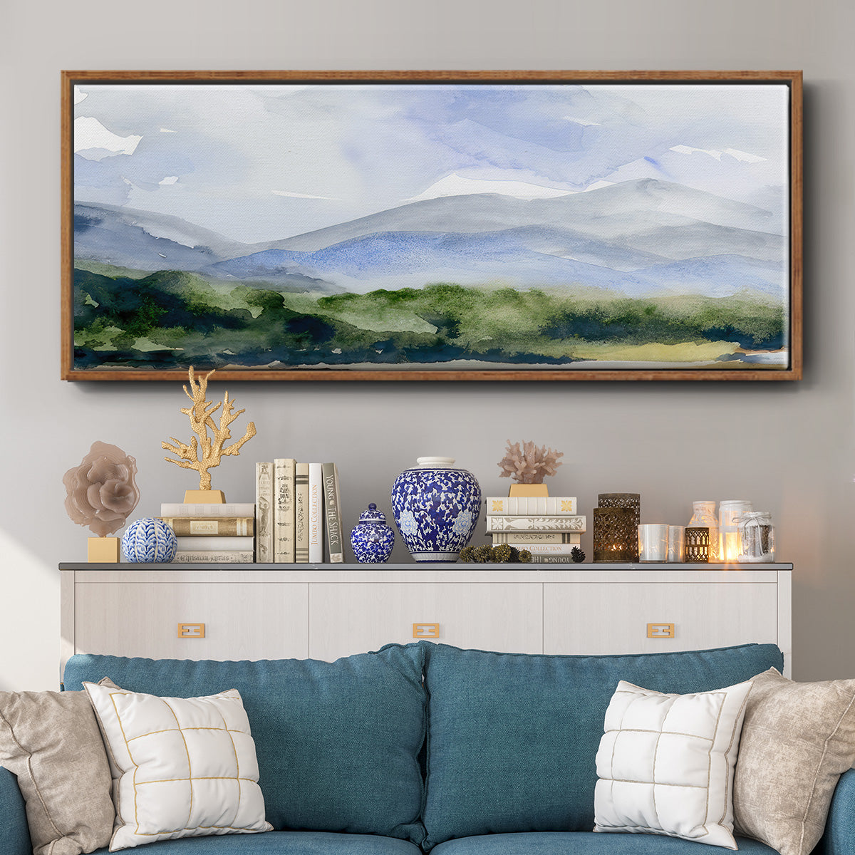 Blue Ridge II - Floater Framed Canvas Print