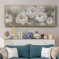 Cottage Roses - Floater Framed Canvas Print
