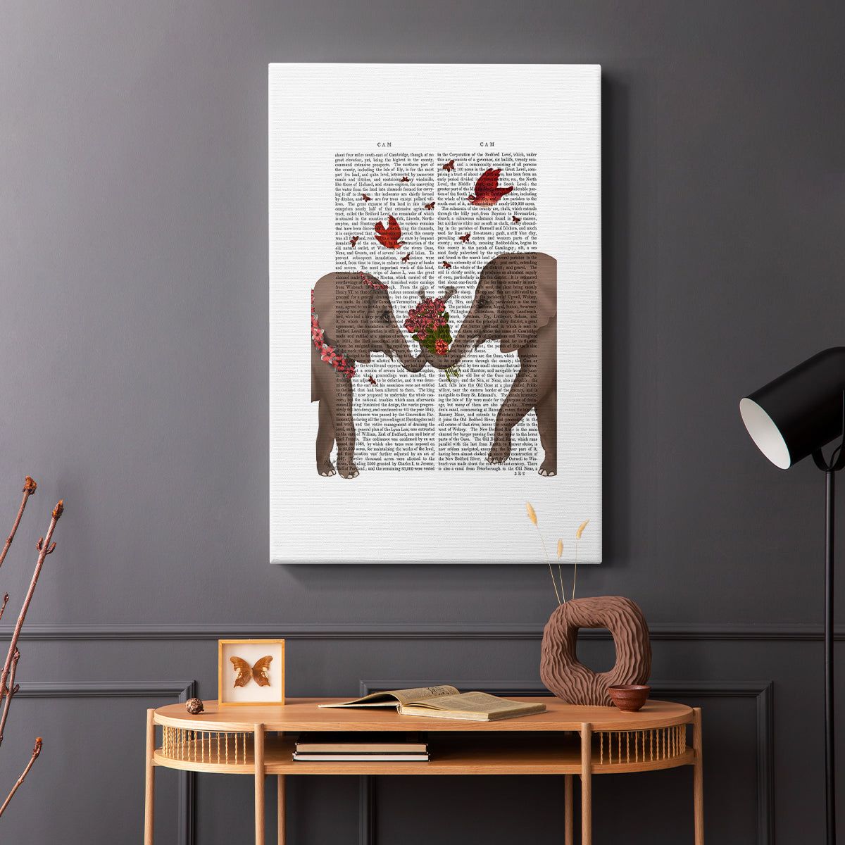 Elephant Bouquet, Portrait - Canvas Art Print