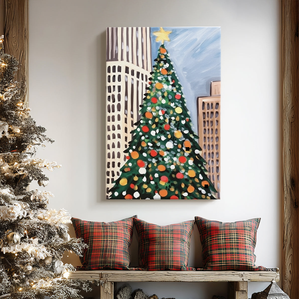 Pale Winter Wreath of Twilight - Canvas Art Print