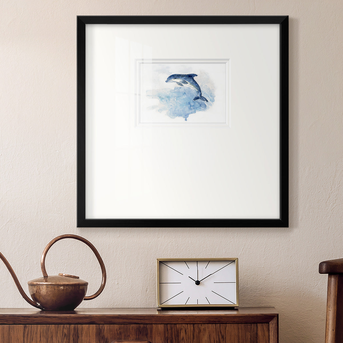 Wave Jumping Premium Framed Print Double Matboard