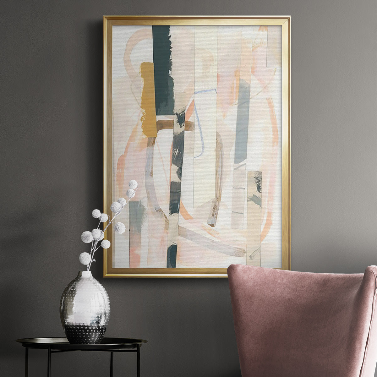 Melon Litmus II - Modern Framed Canvas Print
