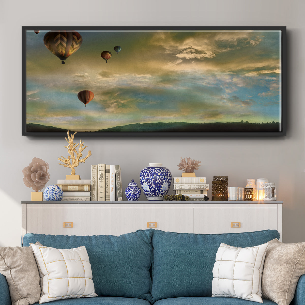 Sunset Rendezvous - Floater Framed Canvas Print