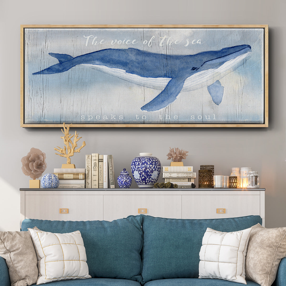 Voice of the Sea - Floater Framed Canvas Print