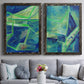 Geometric in Cool I - Premium Framed Canvas 2 Piece Set - Ready to Hang