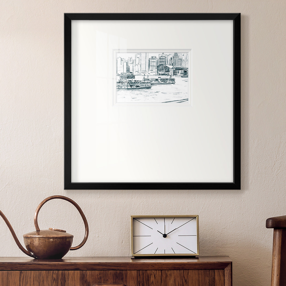 Ferryboats I Premium Framed Print Double Matboard