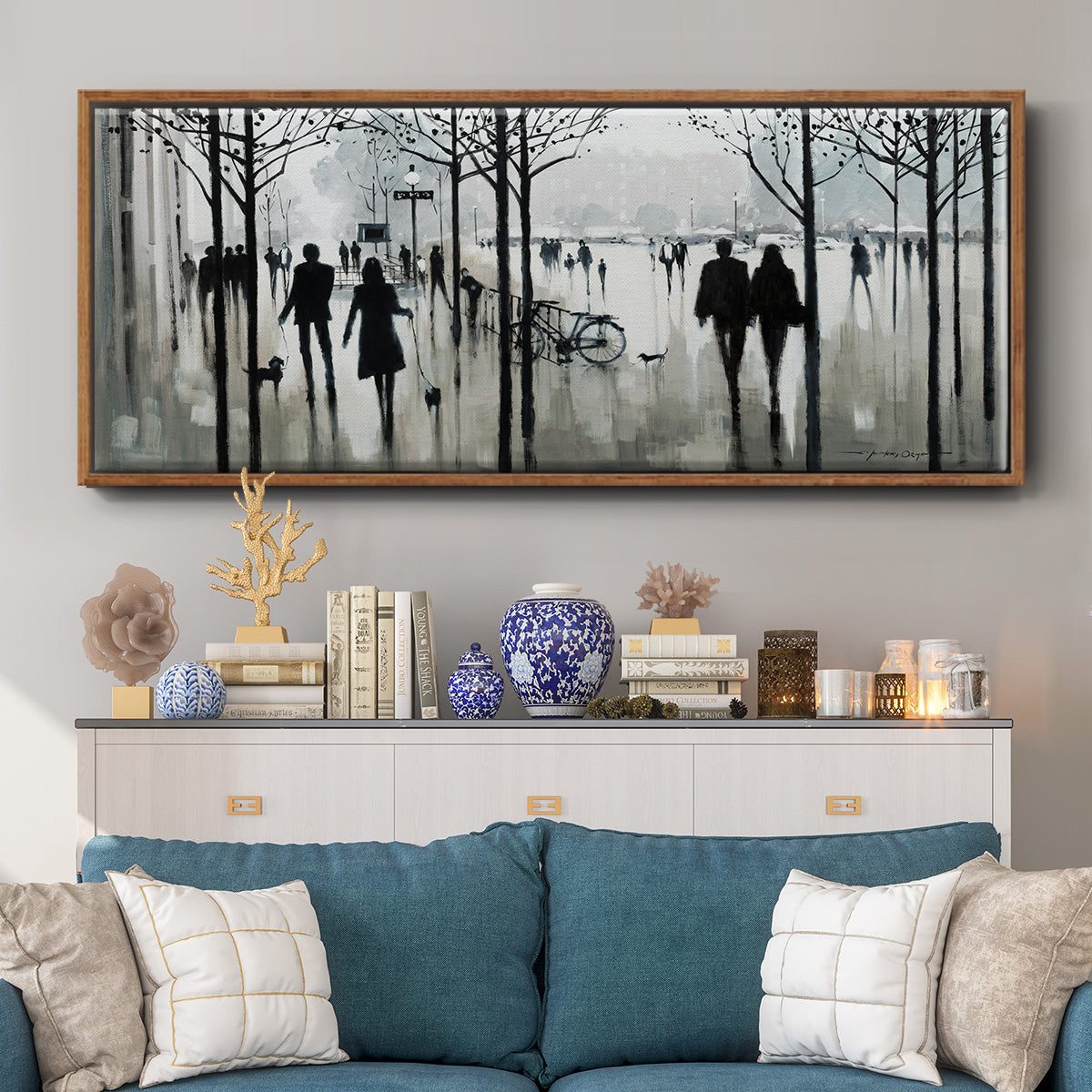 Morning Paris - Floater Framed Canvas Print
